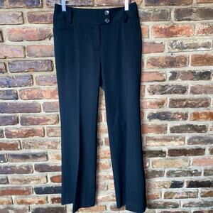 Rafaella Black Flat Front Wide Leg Dress Pants Trousers Women's Size 4